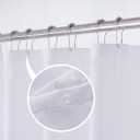 N&Y HOME Fabric Shower Curtain Liner Solid White with Magnets, Hotel Quality, Machine Washable