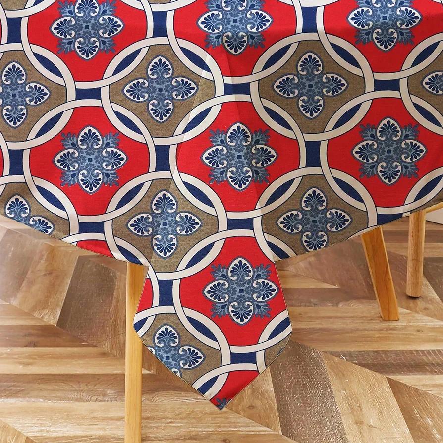 Majestic Giftware Nappe pour table rectangulaire (TCH23-6572) | Americana Color 100 % coton sergé | Nappe décorative lavable pour anniversaire, maison, cuisine, salle à manger (165 x 183 cm) 64"x72"