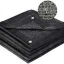 SUNNY GUARD 70% Shade Cloth, 8x20ft Mesh Tarp with Grommets, Shade Tarp for Garden, Plant, Canopy，Patio, Blackhouse, Pergola,Black