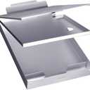 Sunnyclip Metal Clipboard with Storage, Aluminum Three-Tier Box Clipboards,Binder Form Holder with High Capacity Clip,Great for Worksites,Management,Office Business Professionals,14 x 9 x1.5 inch