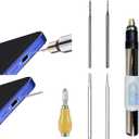 Screw Removal for Cell Phone, Rechargeable,Broken Screw Extractor for iPhone,4 Tungsten Steel Drill Bits(2.35mm) for Removing Stripped Screws Laptop Electronic Products Repair Kit, DIY Repair