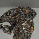 MakeMeChic Women's Camo Zip Front Bodysuit Mock Neck Long Sleeve Leotard Tops (Green)