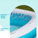 Premium Large Inflatable Pool with Soft Floor, Handles and Drain for Adults and Kids, 90"x60"19" Durable Blow Up Outdoor Swimming Pool for Backyard, Summer Gift, Family Size Kids Pool