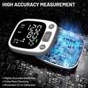Oklar Blood Pressure Monitors for Home Use Rechargeable Wrist Digital BP Machine Cuff with LED Backlit Display, Voice Broadcast, 240 Memory Storage for 2 Users with Carrying Case, Grey