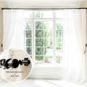 BlastHome® Luxury Fixed Length Double Curtain Rod, 11 ft, Tuxedo Black