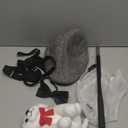 5 Pcs Halloween Dog Catcher Costume Men Include Dalmatian Dog Catcher Costume for Adult Herringbone Tweed Flat Cap, Adjustable Suspender for Men Halloween Cosplay Party