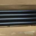 KAMANINA 2 Pack Curtain Rods 32 to 58 Inches (2.6-4.8ft), 3/4 Inch Black Curtain Rods for Windows Splicing Adjustable Single Drapery Rod with Twisted Cage Finial, for Indoor and Outdoor