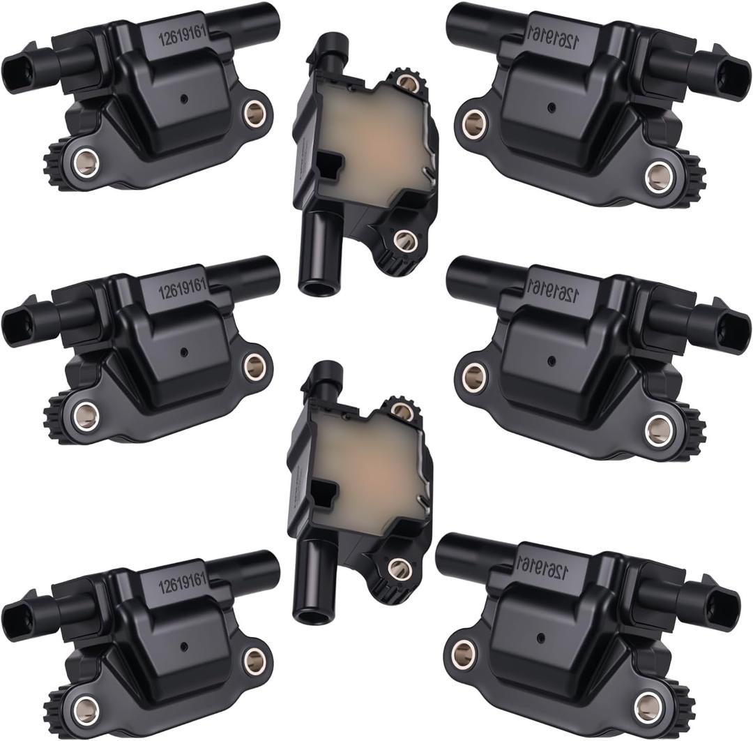 Set of of 8 Square Type Ignition Coil Pack Compatible with Chevrolet BUICK CADILLAC GMC Pontiac Colorado Camaro Escalade Canyon 5.3L 6.0L V8 Replaces 12570616 UF413