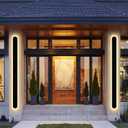 Wanluce 2Pcs 60in LED Outdoor Wall Light Fixture, 5CCT Dimmable Modern Outdoor Linear Wall Sconce, IP65 Waterproof Black Long Exterior Lighting Fixtures Hardwired Mounted for House Patio Balcony Porch