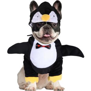 DELIFUR Dog Halloween Penguin Costume - Adorable Pet Clothes Animal Cosplay Halloween Costume for Medium Dogs Holiday Funny Outfits (Penguin, Large)