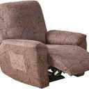 Eco-Ancheng Recliner Slipcovers 4-Pieces Lazyboy Recliner Covers Recliner Couch Covers Recliner Chair Cover Non Slip Reclining Slipcovers with Storage Pockets Furniture Protector for Living Room