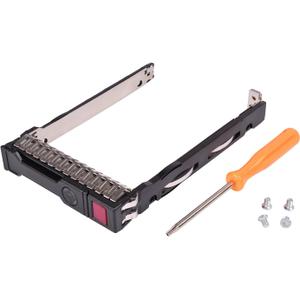 2.5" SFF SAS SATA SSD Hard Drive Carrier Tray Caddy 651687-001 651699-001 for HP Proliant ML350 DL360p DL380P DL160 Gen8 G8 Gen9 G9 with 4 Mounting Screws and Screw Driver