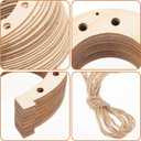 BESPORTBLE 24pcs Unfinished Horseshoe Wood Cutouts, DIY Graffiti Wooden Slices, Smooth Edges, 6.69 x 5.90 Inch, Khaki, for Crafts and Decorations