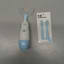 Meqtpomy Kids Electric Toothbrush，U Shaped Toothbrush Waterproof Battery Powered 360 Automatic Sonic Toddler Toothbrushes for 8-13 Years Old for Boys Girls ，with 2 Replacement Brush Heads（Blue）