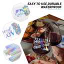 2 x GIRAFVINYL Holographic Permanent Vinyl, Iridescent Silver Holographic Vinyl Permanent for DIY Cup, Home, Car Decorations, 12 x 5ft