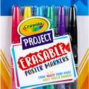 Crayola Erasable Poster Markers, Poster Board Markers, Cool School Supplies, 6ct
