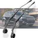 1 Pair Front Windshield Wiper Arm Kit Noiseless Fits Compatible with Ford Escape 2013-2019 Replaces OE CJ5Z17527A CJ5Z17527B 43513 Left and Right