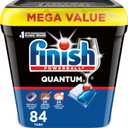 Finish Quantum Dishwasher Pods, No Pre-Rinse Dishwasher Detergent Soap Removes 24HR Dried-On Stain and Grease, Leaving a Virtually Spotless Shine, 84 Count