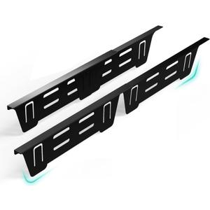 Stove Gap Covers Stainless Steel, Stove Gap Filler, Range Trim Kit for Stove, Counter and Oven, Easy Clean with Heat Resistant, Retractable from 13.8" to 27.5", Width 0.79", Black, 2Pcs