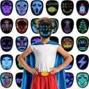 Envyvip Rechargeable LED Mask for Teen Boys & Girls, Gesture Control Halloween Costume Mask Kids Birthday Gifts, 30 Static + 40 Dynamic Cool Images
