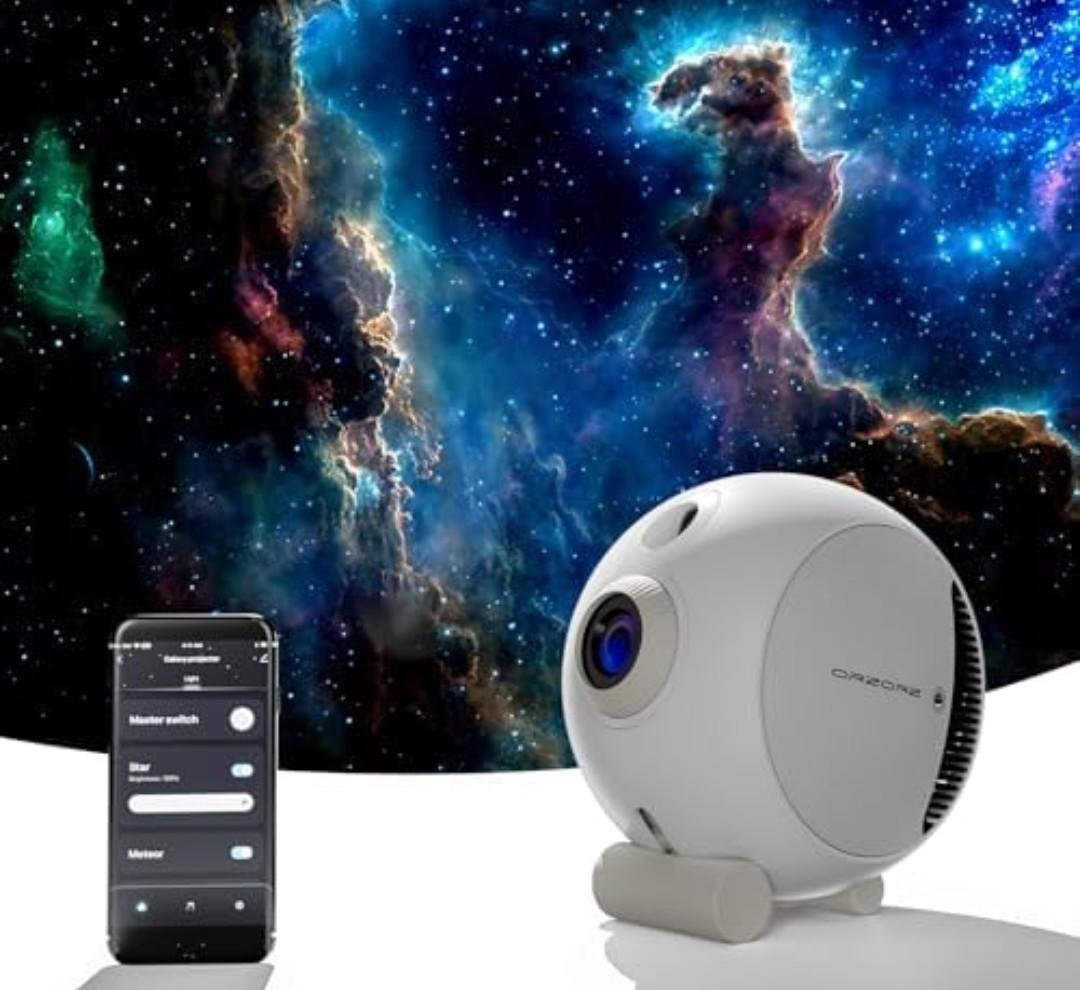 Orzorz Star Projector Plus Galaxy Night Light Home Planetarium Ceiling Projector with App Control Sky Light Bedroom Decor Realistic Starry Nebula Planet Presentation Gift for Adults Kids