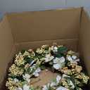 Admired By Nature 22" Artificial White Dogwood Berry Wreath Spring Summer Wreaths for Front Door Farmhouse Wreaths Outdoor Indoor decorative door Wreath For Front Door Home Office Holidays Dcor (White Dogwood Wreath)