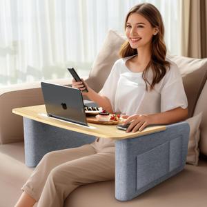 TV Trays for Eating on Couch with Tablet and Phone Slot, Couch Table for Laptop, Couch Desk with Arm Rest, Laptop Table for Bed TV Trays for Eating on Couch with Tablet and Phone Slot, Couch Table for Laptop, Couch Desk with Arm Rest, Laptop Table for Bed