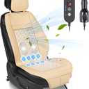 Paffenery 1Pcs Cooling Car Seat Cover Front Seat, 12V-24V Ventilated Cooling Car Seat Cushion, Cooled Seat Cover for Car SUV Truck Universal Fit, 108 Beige