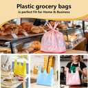 Plastic Bags 50 pack 8.6512.5 inch with Handles T-shirt Bags for Retail Shopping and Food Heavy Duty