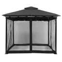 Outdoor Replacement Mosquito Netting for 10x10x7.2 ft, 10x12x7.2 ft, 12x12x7.2 ft Gazebo, Black