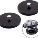 2 Pcs Magnetic Light Bar Mount, Magnetic Work Light Base, Powerful Magnet Mounting Brackets Holder with Rubber Pad for Off-Road Driving Lamp, Curved LED Light Bar, Emergency Light