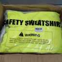 sesafety High Visibility Safety Sweatshirt for Men, Class 3 Reflective Zippered Hooded Sweatshirt, Hi-Vis Safety Hoodie with Black Bottom (XX-Large, Yellow-204)