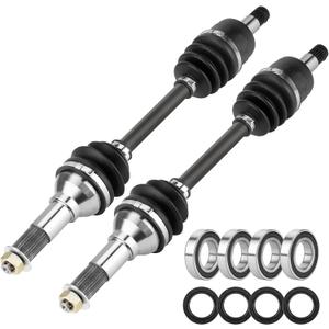 Front Left & Right CV Axle Shaft with Wheel Bearing for Yamaha Grizzly Bruin 350 400 Kodiak Wolverine 450 4x4 2003 2004 2005 2006 2007 2008 2009 2010 2011 5GH-2510J-00-00, 5ND-F518G-00-00