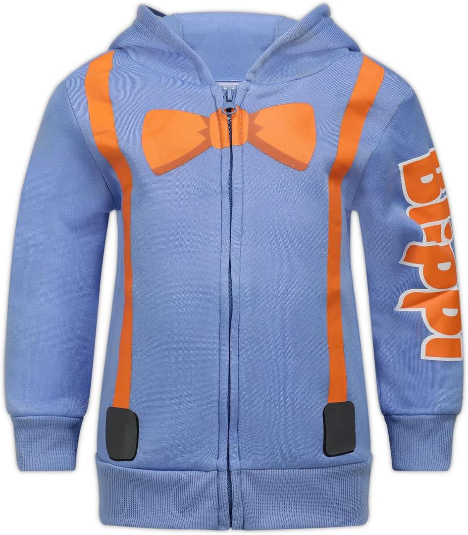 Blippi Boys Zip Up Hoodie for Toddlers and Little Kids (4T, Blue)