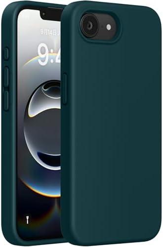 Miracase Compatible with iPhone 16e Case, [Soft Anti-Scratch Microfiber Lining], Liquid Silicone Case Gel Rubber Shockproof Drop Protection Phone Case for iPhone 16e, Teal