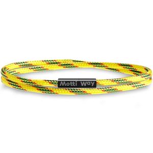 Motti Way Nautical Durable Yellow Rope Bracelet Cord Cuff Unisex Waterproof Men Braided Bracelet with Magnetic Clasp for Men & Women, S-M Size