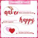 Galentines Day Decorations for Party, Fufuddz Pink Backdrop Foil Curtains Girls Valentines Banner Red Heart Garland Bachelorette Supplies Happy Birthday Sign Cute Gifts for Women Friends Ladies Night
