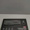 Wireless Keyboard and Mouse Combo, 2.4G Full Size Wave Keys Ergonomic Keyboard with Wrist Rest and 3-Level DPI Adjustable Wireless Ergonomic Mouse for Windows, Mac OS Desktop/Laptop/PC(Black)