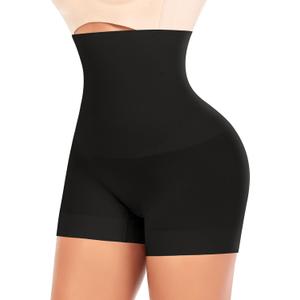 Werena Seamless Shaping Boyshorts Panties for Women Slip Shorts Under Dress Shapewear Shorts Tummy Control Underwear (Black, XXL)