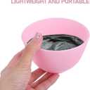 FOMIYES Silicone Facial Mask Mixing Bowl Pink Medium Size 4 Inch Lightweight Easy Clean Diy Skincare Tool for Home Spa and Travel