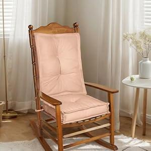 Waterproof Rocking Chair Cushions IndoorGlider Rocker Cushions,Rocking Chair Pads for Wooden Rocking Chair (21*17/17*17, Blackish Green)