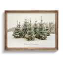 LITIVY Merry Christmas Decorations 12" x 16" Christmas Tree Framed Wall Art Indoor Vintage Rustic Unique Xmas Gifts For Table Wall Farmhouse Mantel Home Decor (Brown, 12x16 In)