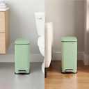 iTouchless 3 Gallon Slim Wastebasket for Bathroom with Lid and Odor Filter