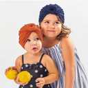 Baby Hats Newborn Baby Girls Turban Hospital Hat Infant Toddler Kid Hat Big Hair Bow Top Knot Head Wrap