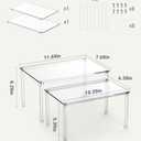 Acrylic Cabinet Organizer, Set of 2 Shelf Organizer, Spice Rack Organizer for Cabinet, Desk Countertop Organizer, Stackable Shelves for Pantry Kitchen Storage and Organization