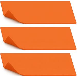 Silicone Hat Press Pads  Set of 3 Premium 1/8" x 4" x 8" Heat Press Mats for Hats, Sleeves & Small Items | Non-Slip, Heat-Resistant Pads, Vinyl & Sublimation Projects. (Orange)