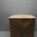 Fluffy Round Ottoman Pouf with All-in-One Foam Filling 20" x 14" Furry Ottoman Foot Rest Foot Stool for Living Room or Bedroom (Green)