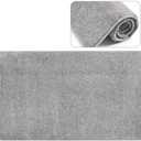 PURE ERA Carpet Stair Tread Landing Mat Tape Free Self Adhesive Non Slip Skid Resistant Indoor Doormat Area Rug Floor Mat for Kitchen Bathroom Workstations Washable 2' X 3' (Light Gray)