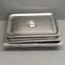 VOISEN Hotel Pans with Lids 2 Pack 1/1 Size 4" Deep, 1.2mm Thick Hotel Pans Full Size, Steam Table Pan for Catering Buffet Chafing Dish Pan,20.87"x12.8"x4"