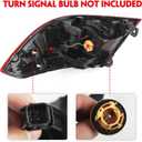 Huray Tail Light for Honda Accord 2018-2021 Outer Taillight Assembly Brake Lamp Replacement Passenger Side (Right)